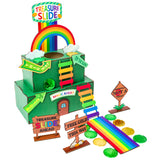 MALLMALL6 St. Patrick's Day Decorations Leprechaun Double Layers Trap Kit, Wood DIY Toys to Catch A Leprechaun Trap Craft Decor for Kids School Classroom Irish Themed Activities Shamrock Party Gifts