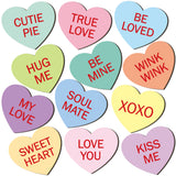 MALLMALL6 36Pcs Valentine's Day Fridge Magnets, Sweet Candy Heart Refrigerator Magnetic Sticker Decor with HUG ME XOXO for Valentines Wedding Cruise Party Supplies Home Kitchen Office Locker Mailbox