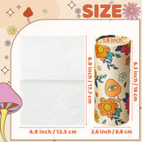 MALLMALL6 4 Pack Vintage Boho Car Tissue Holder with Facial Tissues Bulk, Tissue Tubes for Car, Mushroom Tissues Cylinder Travel Tissues Boxes for Car Cup Holder Round Container Bathroom Living Room