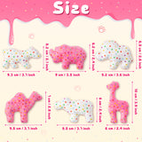 MALLMALL6 5Pcs Frosted Animal Cookie Catnip Crinkle Paper Sound Toys Gift for Cat, Catmint Teething Chew Kick Interactive Toy for Indoor Cats, Soft Plush Candy Pet Presents Supplies for Kitten Lover