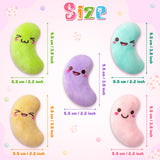 MALLMALL6 5Pcs Easter Jelly Beans Candy Catnip Toys Gift for Indoor Cat, Colorful Sugar Catmint Interactive Toy, Soft Cute Plush Pet Presents Supplies Gift for Cat Lover, Kitten Teething Chew Kick Set