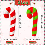 MALLMALL6 4Pcs Christmas Candy Cane Catnip Toys Gift for Cat, Indoor Cat Chew Bite Kick Plush Catmint Pet Toys Supplies for Cat Lover Xmas Gifts, Cute Interactive Cat Toy for Pet Presents