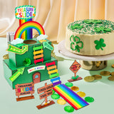 MALLMALL6 St. Patrick's Day Decorations Leprechaun Double Layers Trap Kit, Wood DIY Toys to Catch A Leprechaun Trap Craft Decor for Kids School Classroom Irish Themed Activities Shamrock Party Gifts