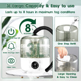 MALLMALL6 Reptile Fogger with Constant Humidity Controller & Timing, 3L Top-Fill Terrarium Humidifier with Humidistat, Smart Touch Screen Adjustable Fogger Mister Tank for Reptiles Amphibians Herps