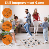 MALLMALL6 Giant Tic Tac Toe Game Spring Outdoor, 4Ft X 4Ft No Assembly Wooden Toss Indoor Game with 10 Widen Weighted Bean Bag, Large Yard Backyard Lawn Carnival Camping Toss Across for Family Adults
