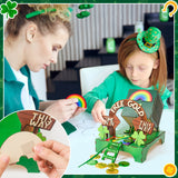 MALLMALL6 68Pcs St. Patrick's Day Decorations Leprechaun Trap Kit, Wood DIY Toys to Catch A Leprechaun Trap Festival Craft Decor for Kids School Classroom Irish Themed Activities Shamrock Party Gifts