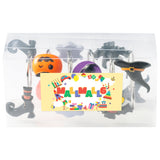 MALLMALL6 12Pcs Halloween Shower Curtain Hooks Hangers Horror Gothic Decorative Metal Rustproof Bathroom Pendants Decor Accessories with Pumpkins Bats Ghost Black Cat Witch Hat Shoes Curtains Rings