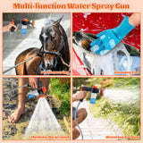 MALLMALL6 Dog Washing Hose Attachment with 100cc Soap Dispenser, 10-in-1 Spray Modes Foam Nozzle Sprayer with Metal 3-Way Shower Diverters & 6.6Ft Long Hose for Pet Bathroom Showering Indoor Outdoor