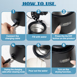 MALLMALL6 Ultrasonic Retainer Cleaner with UV & Air-Drying, 45kHz Portable Dental Retainer Machine with 3 Timing Modes, Dental Cleaning Pod for Dentures Mouth Guards Braces Aligner Jewelry