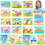 MALLMALL6 20Pcs Mosaic Sticker Art Kits for Kids DIY Mosaic Foam Stickers Art Crafts 3D Puzzle Drawing Stickers Craft Activities Early Learning Games Handmade Art Kit for Preschool Toddlers Boys Girl