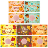 MALLMALL6 50pcs Autumn DIY Scratch Off Cards Happy Fall Thanksgiving Blank Gift Certificate for Small Business Pumpkin Maple Leaf Acorn Prizes for Kids Classroom Teacher Supplies Holiday Party Favor