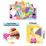 MALLMALL6 36Pcs Make a Easter Bunny Gnome Sticker Game DIY Art Crafts Your Own 6 Kinds Cartoon Characters Stickers Mixed and Matched Games Decorations Party Favors Birthday School Supplies for Kids