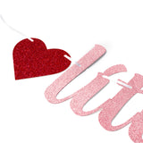 MALLMALL6 Little Sweetheart Banner Cake Topper Set for Valentine's Day Baby Shower Party Favors Pre-assembled Glittery Sign Pregnancy Celebration New Born Party Cake Decorations Supplies for Boy Girl