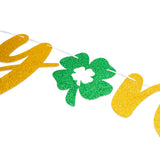MALLMALL6 Lucky One Banner 1st Birthday Banners St. Patrick's Day Party Decoration Saint Patty's Day 1 Year Old Baby Shower Pre-Strung Glittery Sign Shamrock Clover Garland for Boy Girl Outdoor Indoor