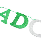 MALLMALL6 LAD OR LASS Banner St. Patrick's Day Baby Shower Gender Reveal Saint Patty's Day Celebration Pregnancy Announcement Pre-Strung Glittery Flag Party Decorations Supplies for Outdoor Indoor