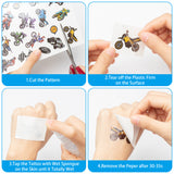 MALLMALL6 8pcs Luminous Dirt Bike Tattoos Glow In the Dark Race Motorcycle Body Stickers Fluorescence Light Up Fake Tattoo Sticker for Boys Girls Birthday Decoration Neon Carnival Party Favor Supplies