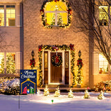 MALLMALL6 Merry Christmas Holy Nativity Garden Flag Burlap Xmas Jesus Virgin Mary Double Sided Linen Flags Baby Shower Party Decoration for Home Outdoor Yard Lawn Farmhouse 18.2x12.2 Inch