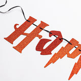 MALLMALL6 Happy Christmas Banner Magical Wizard Theme Party Favors Supplies Red Glittery Sign Xmas Photo Backdrops Pre-Strung Hanging Kit Christmas Eve Decorations for Fireplace Home Wall Outdoor