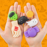 MALLMALL6 28pcs Halloween Mochi Squeeze Toys with Cute Face Kawaii Squeeze with Witch Pumpkin Bat Ghost Zombie for Halloween Decorations Party Favors Supplies for Kids Pressure Relief Squeeze Toys
