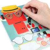 MALLMALL6 36Pcs Robot Make a Face Stickers DIY Art Crafts Kit Party Favors Games Robots Themed Birthday Party Supplies Decorations Dress Up Sticker Classroom Prizes for Kids Boys Girls