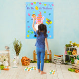 MALLMALL6 Pin The Easter Egg On The Gnome Easter Party Game Favors Supplies for Kids Easter Egg Hunt Spring Holiday Classroom Activities Pin Poster with 24Pcs Removable Stickers for Boys Girls Home