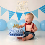 MALLMALL6 Baby In Bloom Wooden Sign for Baby Shower Door Hanging Decoration and Boy or Girl Gender Reveal Party Supplies, Hand Held Photo Props Wood Ornament for Birthday