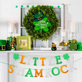 MALLMALL6 LITTLE SHAMROCK Banner St. Patrick's Day Baby Shower Birthday Saint Patty's Day Gender Reveal Newborn Party Decorations for Boys Girls Pre-Strung Glittery Sign for Room Fireplace Outdoor
