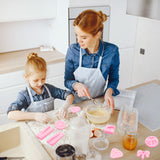 MALLMALL6 12Pcs Unicorn Silicone Fondant Mold set with Brush 3D Mini Unicorn Horn Eyelashes Flower and Rainbow Chocolate Candy Mould Baking Tools for DIY Cake Decoration for Baby Shower Birthday Party