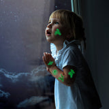 MALLMALL6 8pcs Luminous Dirt Bike Tattoos Glow In the Dark Race Motorcycle Body Stickers Fluorescence Light Up Fake Tattoo Sticker for Boys Girls Birthday Decoration Neon Carnival Party Favor Supplies