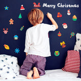 MALLMALL6 58pcs Christmas DIY Wooden Crafts Magnets Xmas Handmade Painting Wood Artwork Project Kit Refrigerator Decoration Christmas Party Favor Craft Supplies Gift for Kids Home School Activity