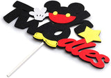 MALLMALL6 Mouse Two Birthday Cake Topper Twodles Mouse Birthday Party Supplies Cute Cake Decorations Two Years Old Mouse Themed Birthday Party Favors for 2nd Toddlers Baby Boys Girls