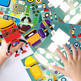 MALLMALL6 36Pcs Robot Make a Face Stickers DIY Art Crafts Kit Party Favors Games Robots Themed Birthday Party Supplies Decorations Dress Up Sticker Classroom Prizes for Kids Boys Girls