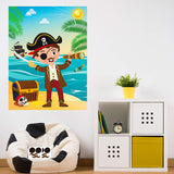 MALLMALL6 Pirate Stickers Party Games for Kids Pin The Eye Patch and Mustache On The Pirates Poster Birthday Party Favors Pin Game Include Blindfold Sticker Caribbean Pirate Party Supplies Decoration