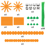 MALLMALL6 Pumpkin 6Pcs 3D Felt Halloween Craft Kit Trick or Treat Hollow-Out Basket Self-adhesive Handwork Pumpkin Ball with Spoof Face DIY Decors Set Party Supplies for Home Dining Room Decorations